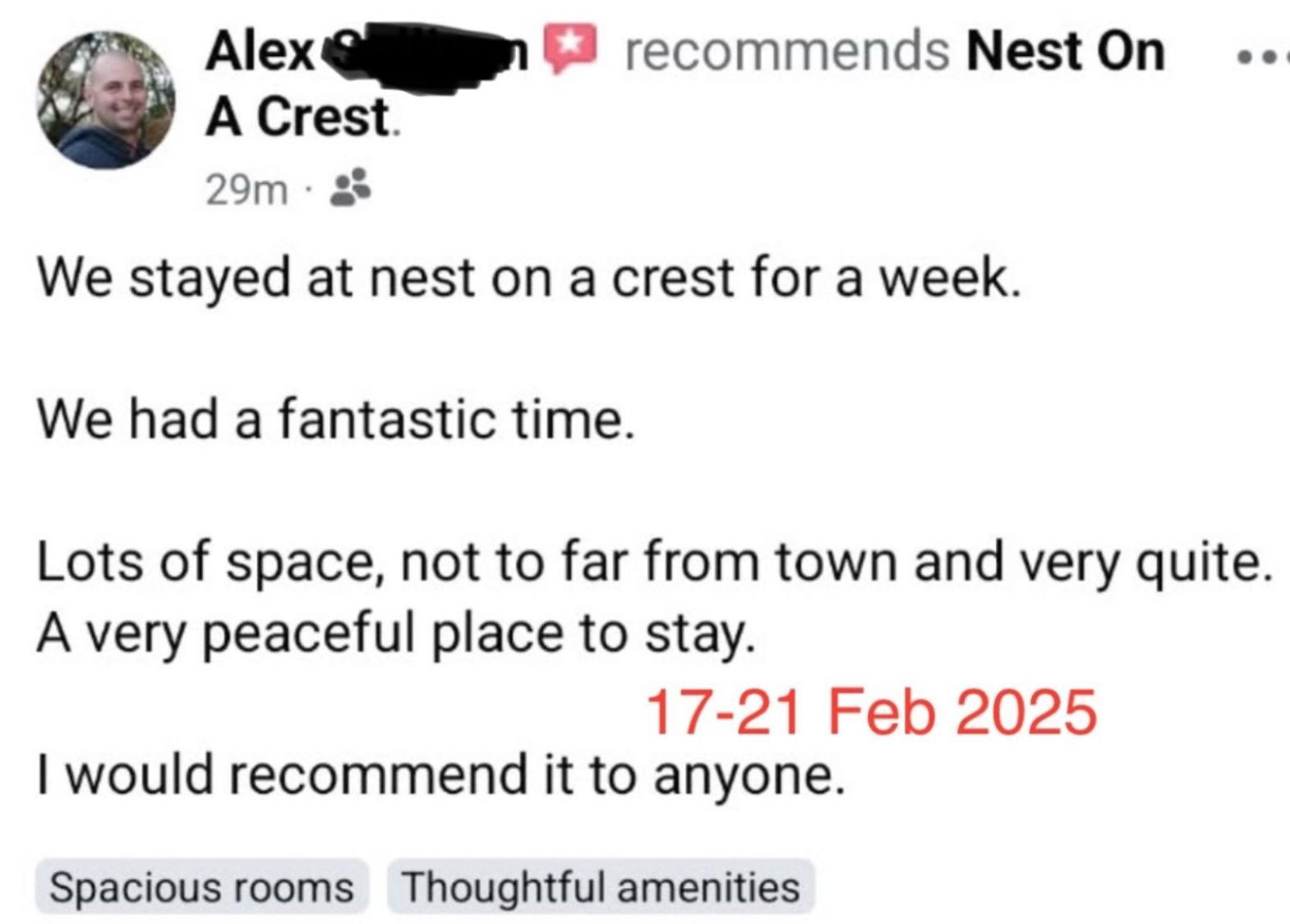 Nest On A Crest Villa Rye Bagian luar foto